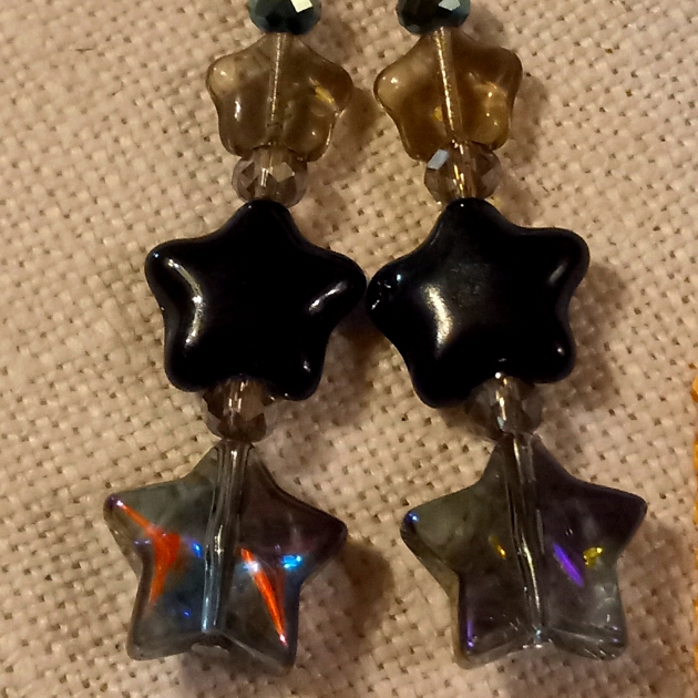 Triple Star Earrings
